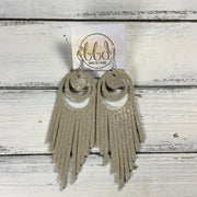 AURORA -  Leather Earrings  ||   <BR> SHIMMER CHAMPAGNE