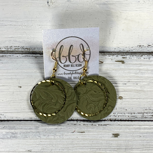 HALO- SUEDE + STEEL *Limited Edition* COLLECTION || <BR> OLIVE WESTERN FLORAL (*Choose Halo finish)