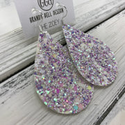 ZOEY (3 sizes available!) -  GLITTER ON CANVAS Earrings  (not leather)  ||  <BR> FAIRY DUST