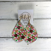 ZOEY (3 sizes available!) -  Leather Earrings  ||   COOKIES (FAUX LEATHER)