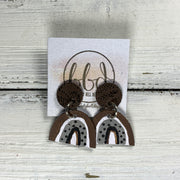 HAND-PAINTED RAINBOW STUDS  *Limited Edition* COLLECTION ||  <br> BROWN,  BROWN RAINBOW