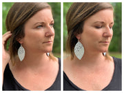 MAISY - Leather Earrings  ||    <BR>  SUNFLOWERS ON BLACK