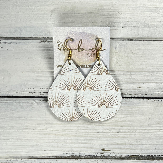 ZOEY (3 sizes available!) -  Leather Earrings  ||  BOHO SUNBURST