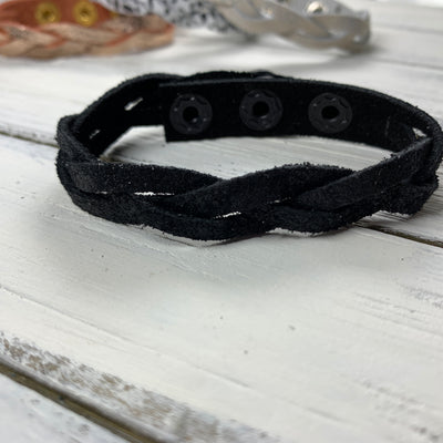 LENNON - MYSTERY BRAID BRACELET - handmade by Brandy Bell Design ||  <BR> SHIMMER BLACK