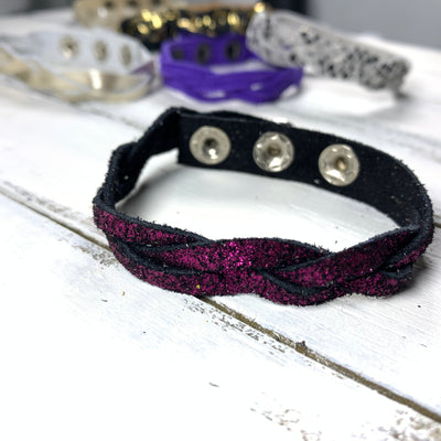 LENNON - MYSTERY BRAID BRACELET - handmade by Brandy Bell Design ||  <BR> SHIMMER MAGENTA