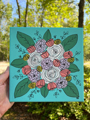 8" x 8" Painting on wrapped canvas by Brandy Bell