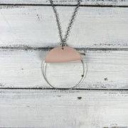 JULIA - Leather Earrings OR Necklace  ||   MATTE BLUSH PINK (* 3 options available)