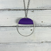 JULIA - Leather Earrings OR Necklace  ||   MATTE PURPLE (* 3 options available)