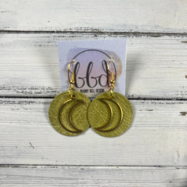SUEDE + STEEL *Limited Edition* COLLECTION || <BR> METAL MOON <BR> PEARLIZED OCHRE  (*CHOOSE MOON FINISH)