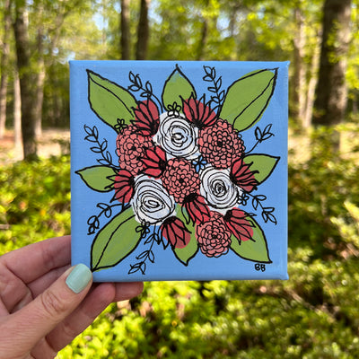 5" x 5" MINI Painting on wrapped canvas by Brandy Bell