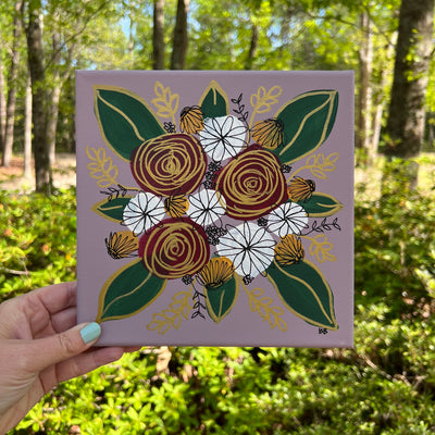 8" x 8" Painting on wrapped canvas by Brandy Bell