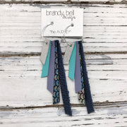 AUDREY - Leather Earrings  || SHIMMER ROSE GOLD, MATTE ROBINS EGG BLUE, MATTE LAVENDER, METALLIC ANTIQUE MERMAID, METALLIC NAVY TEXTURE