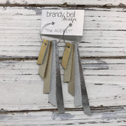 AUDREY - Leather Earrings  || METALLIC GOLD, SHIMMER GOLD, METALLIC CHAMPAGNE, SHIMMER SILVER, METALLIC SILVER