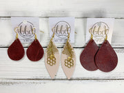 SUEDE + STEEL *Limited Edition* COLLECTION || <BR> BRASS BEE AND HONEYCOMB, <BR> PEARL WHITE