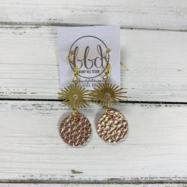 SUEDE + STEEL *Limited Edition* COLLECTION || <BR> GOLD SUNBURST, <BR> METALLIC PINK WITH GOLD ACCENTS