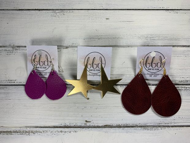 SUEDE + STEEL *Limited Edition* COLLECTION || <BR> LARGE GOLD STARS