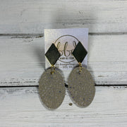 SUEDE + STEEL *Limited Edition* COLLECTION || <BR> GOLD BRASS DIAMOND STUD, <BR> IVORY STINGRAY