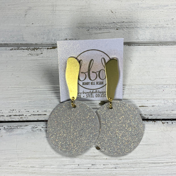 SUEDE + STEEL *Limited Edition* COLLECTION || <BR> GOLD BRASS STUD, <BR> SHIMMER ROSE GOLD