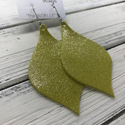 NOELLE - Leather Earrings  ||   SHIMMER YELLOW
