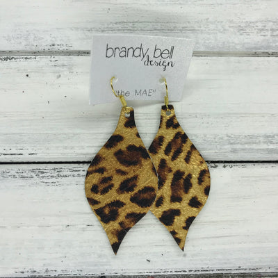 MAE - Leather Earrings  ||  METALLIC CHEETAH PRINT