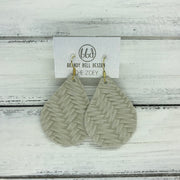 ZOEY (3 sizes available!) -  Leather Earrings  ||  LINEN BRAIDED