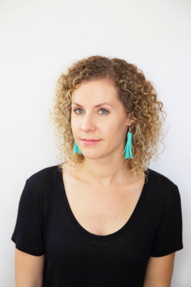 MARIE - Faux Suede Tassel Earrings  || BURGUNDY