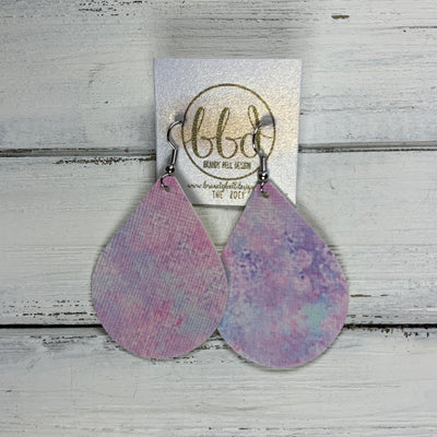 ZOEY (3 sizes available!) -  Leather Earrings  ||  COTTON CANDY (FAUX LEATHER)