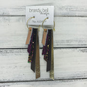 AUDREY - Leather Earrings  ||   METALLIC COPPER, SHIMMER MAGENTA, AUTUMN HARVEST GLITTER, PEARLIZED BROWN, METALLIC GOLD