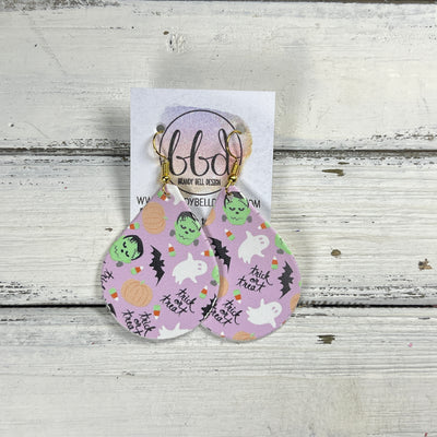 ZOEY (3 sizes available!) -  Leather Earrings  ||  FRANK & FRIENDS (FAUX LEATHER)