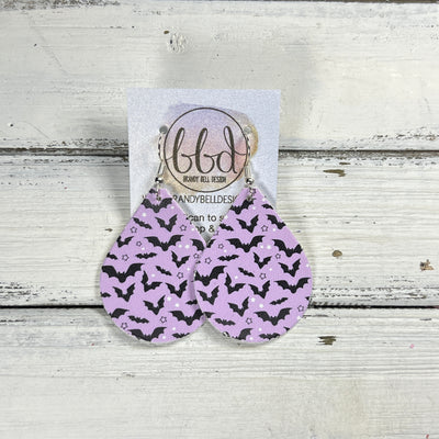ZOEY (3 sizes available!) -  Leather Earrings  ||  BATS & STARS (FAUX LEATHER)