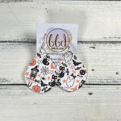 ZOEY (3 sizes available!) -  Leather Earrings  ||  NOT SO SCARY HALLOWEEN (FAUX LEATHER)