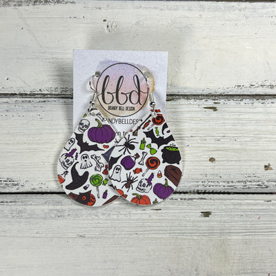 ZOEY (3 sizes available!) -  Leather Earrings  ||  FUN HALLOWEEN (FAUX LEATHER)