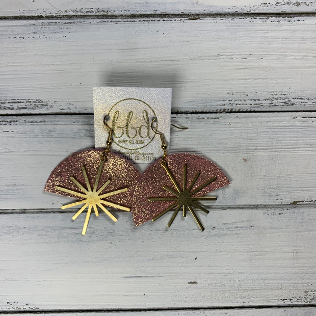 SUEDE + STEEL *Limited Edition* COLLECTION || <BR>  GOLD BRASS SUNBURST, <BR> SHIMMER VINTAGE PINK