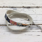 ANGEL - WRAP BRACELET / CHOKER NECKLACE - handmade by Brandy Bell Design || FLORAL WITH BLACK BACKGROUND