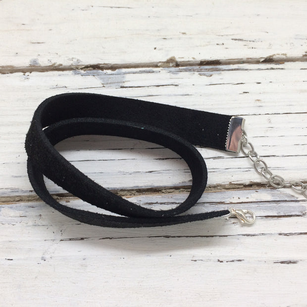 ANGEL - WRAP BRACELET / CHOKER NECKLACE - handmade by Brandy Bell Design || SHIMMER BLACK