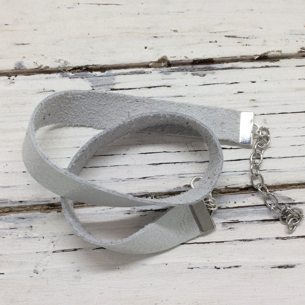 ANGEL - WRAP BRACELET / CHOKER NECKLACE - handmade by Brandy Bell Design || SHIMMER SILVER