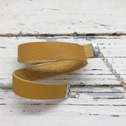 ANGEL - WRAP BRACELET / CHOKER NECKLACE - handmade by Brandy Bell Design || MATTE MUSTARD / OCHRE