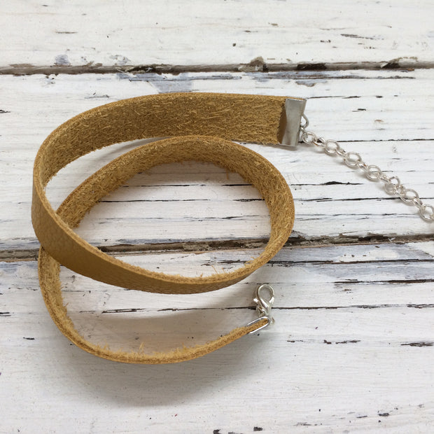 ANGEL - WRAP BRACELET / CHOKER NECKLACE - handmade by Brandy Bell Design || MATTE MUSTARD / OCHRE