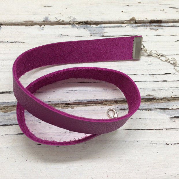 ANGEL - WRAP BRACELET / CHOKER NECKLACE - handmade by Brandy Bell Design || MATTE MAGENTA