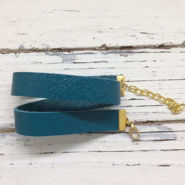 ANGEL - WRAP BRACELET / CHOKER NECKLACE - handmade by Brandy Bell Design || MATTE TEAL