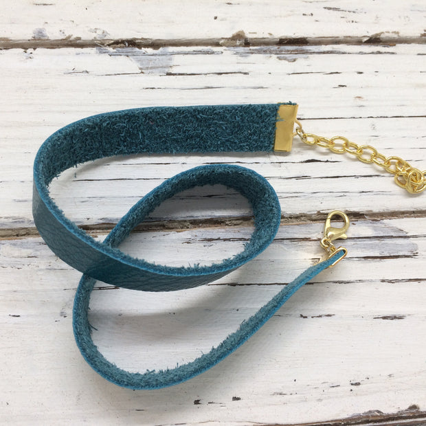 ANGEL - WRAP BRACELET / CHOKER NECKLACE - handmade by Brandy Bell Design || MATTE TEAL