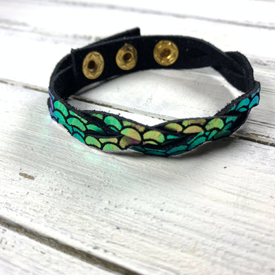 LENNON - MYSTERY BRAID BRACELET - handmade by Brandy Bell Design ||  <BR> PINK/GREEN MERMAID