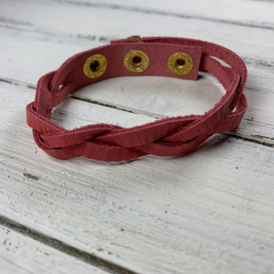 LENNON - MYSTERY BRAID BRACELET - handmade by Brandy Bell Design ||  <BR> SALMON PALMS (GOLD)