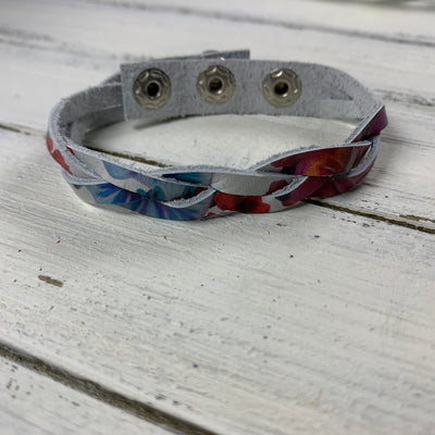 LENNON - MYSTERY BRAID BRACELET - handmade by Brandy Bell Design ||  <BR> TUTTI FRUITTI FLORAL