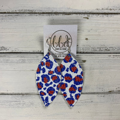 MAISY - Leather Earrings  ||    <BR>  AMERICANA LEOPARD PRINT