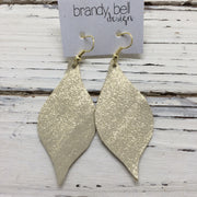 MAE - Leather Earrings  || SHIMMER GOLD