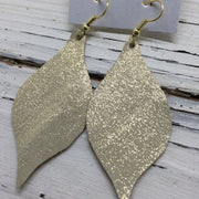 MAE - Leather Earrings  || SHIMMER GOLD