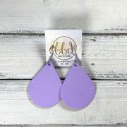 ZOEY (3 sizes available!) -  Leather Earrings  ||   MATTE LILAC SMOOTH (THICK)