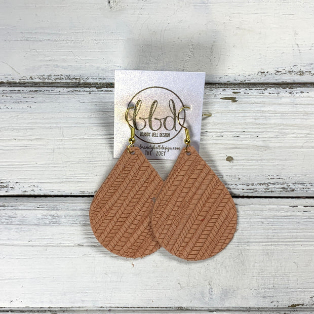 ZOEY (3 sizes available!) -  Leather Earrings  ||  PEACHY PALMS