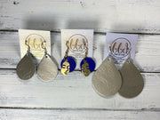 SUEDE + STEEL *Limited Edition* COLLECTION ||  <br> MINI FEMALE FACE || GOLD WITH SHIMMER BLACK